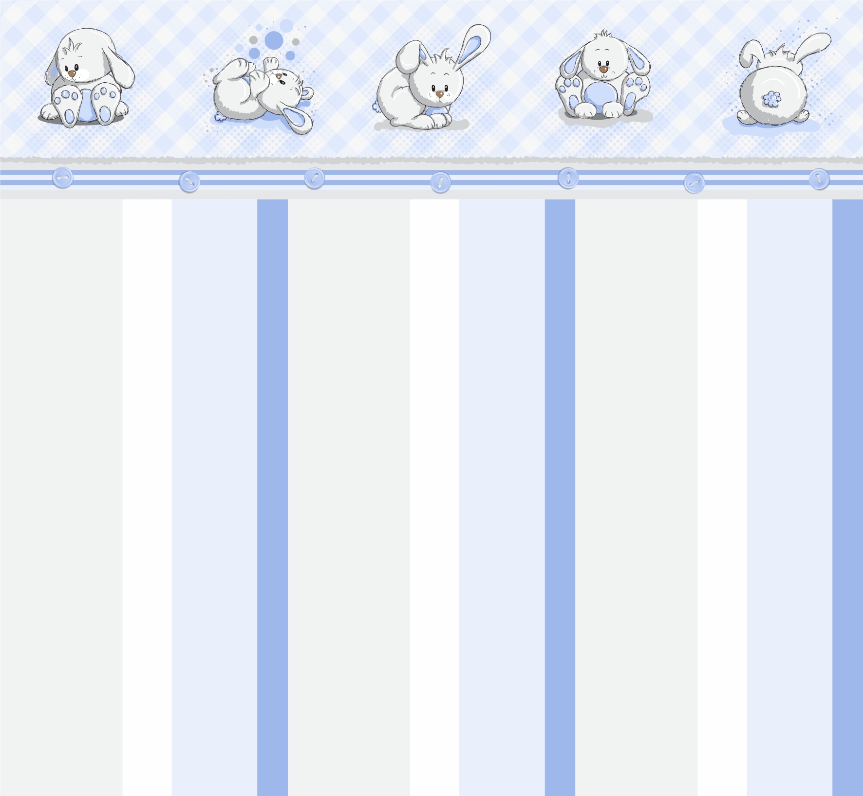 Nursery Room Wallpaper Decals Printing Services Wall Paper Bunnies For Boys